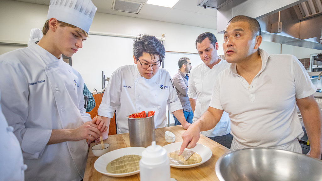 Akiya Ishibashi, chef-owner of Juu-go in Kyoto, Japan, demonstrates how to make hand-cut buckwheat soba noodles from scratch.