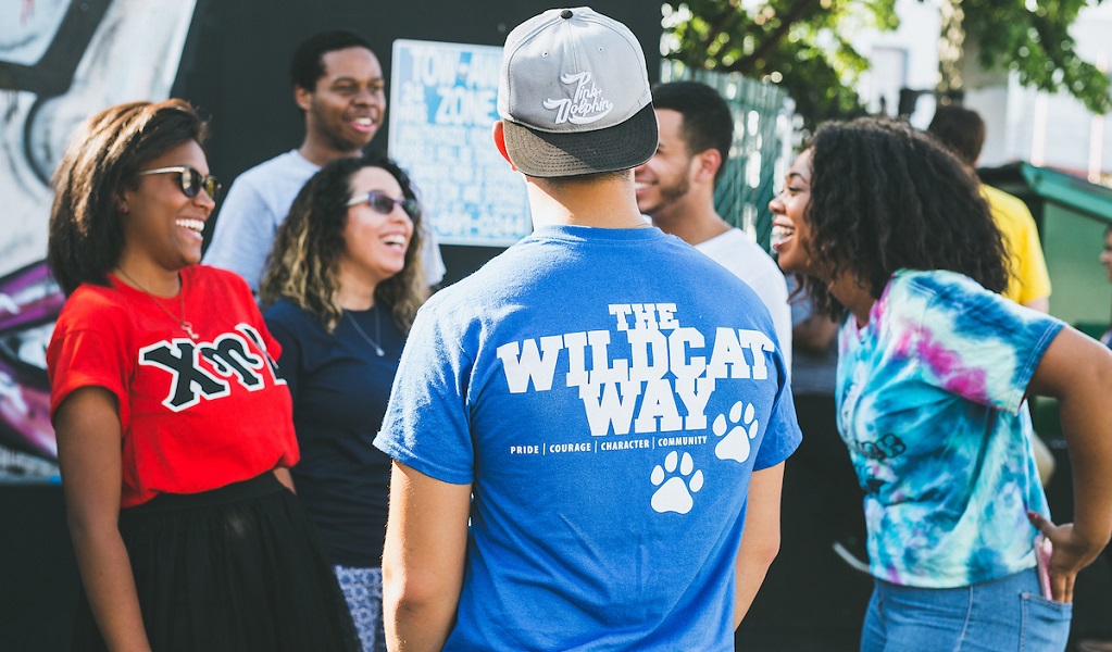 Group of JWU students laughing together