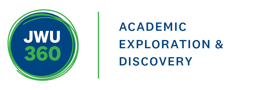 JWU 360 Typographic Logo: Academic Exploration &amp; Discovery