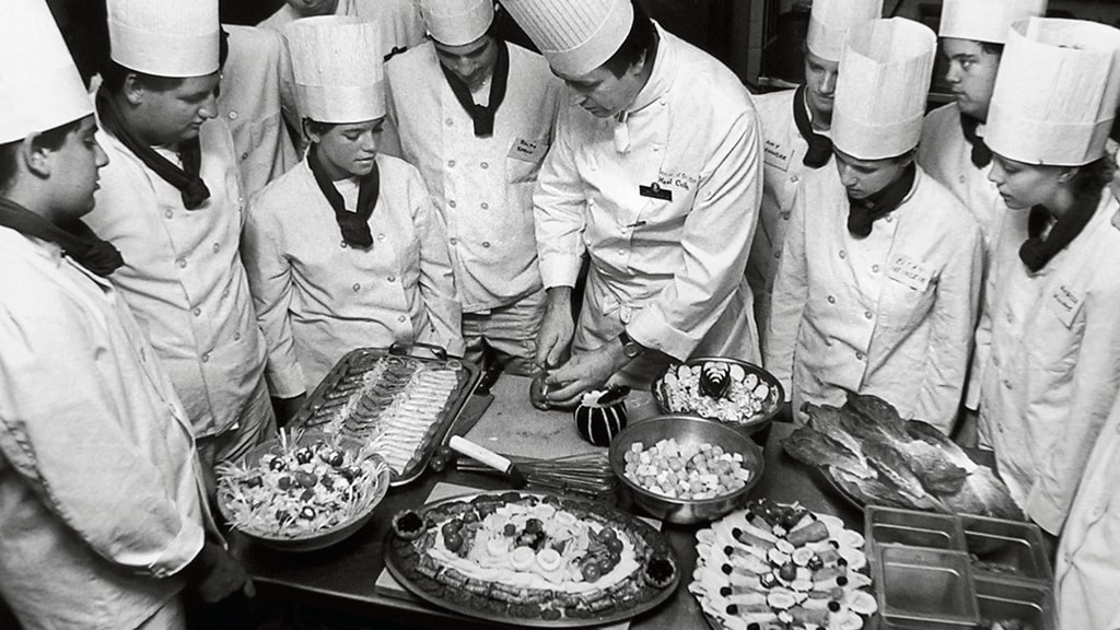 JWU culinary class in the mid-1970s