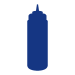 Baking & Pastry Arts blue icon: Squeeze bottle 