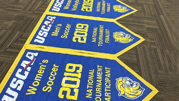 JWU wildcat athletic banners - awards
