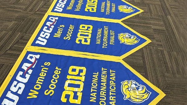 JWU wildcat athletic banners - awards