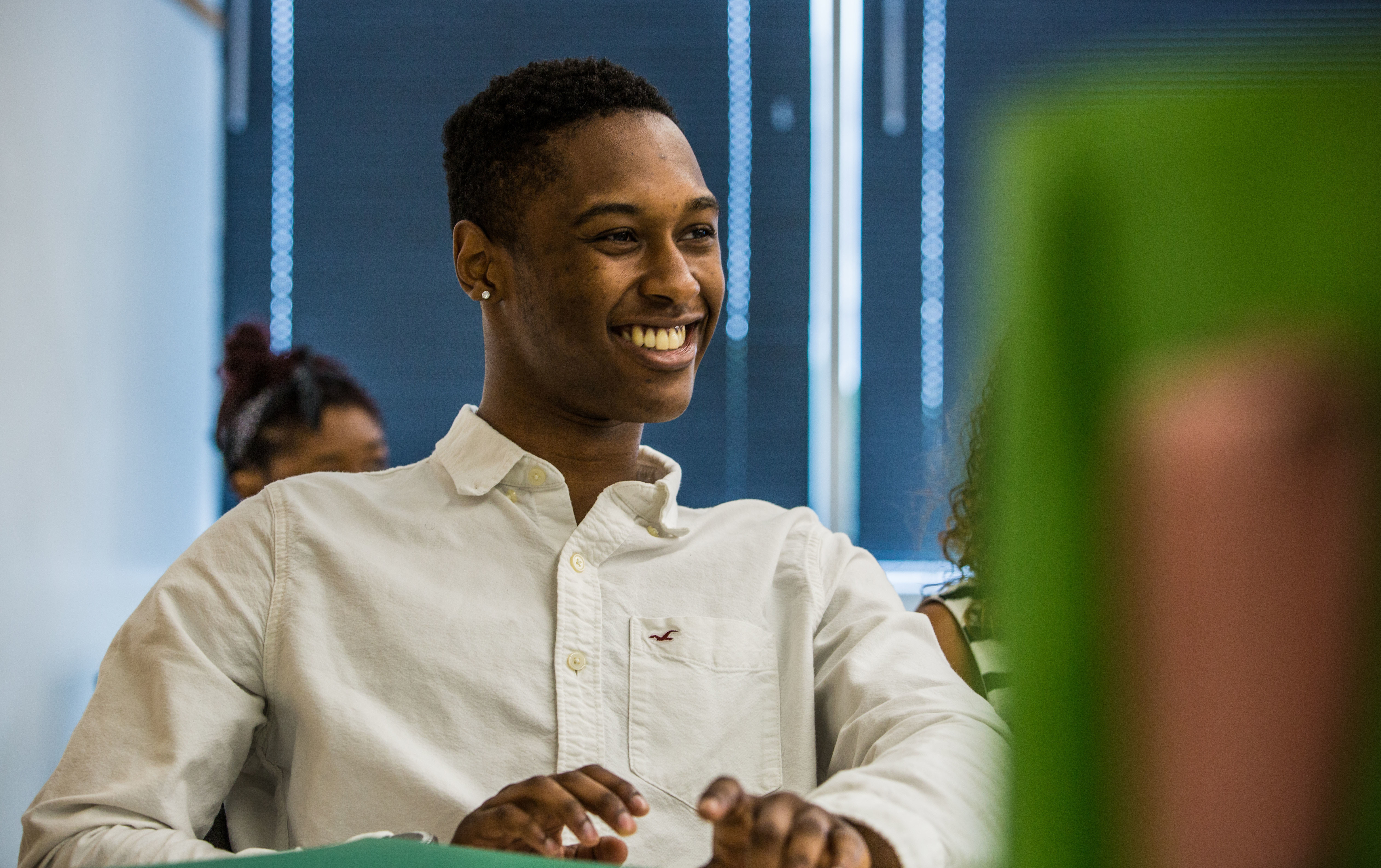 Student smiling