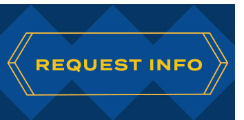 Graphic: Request Info text on blue background