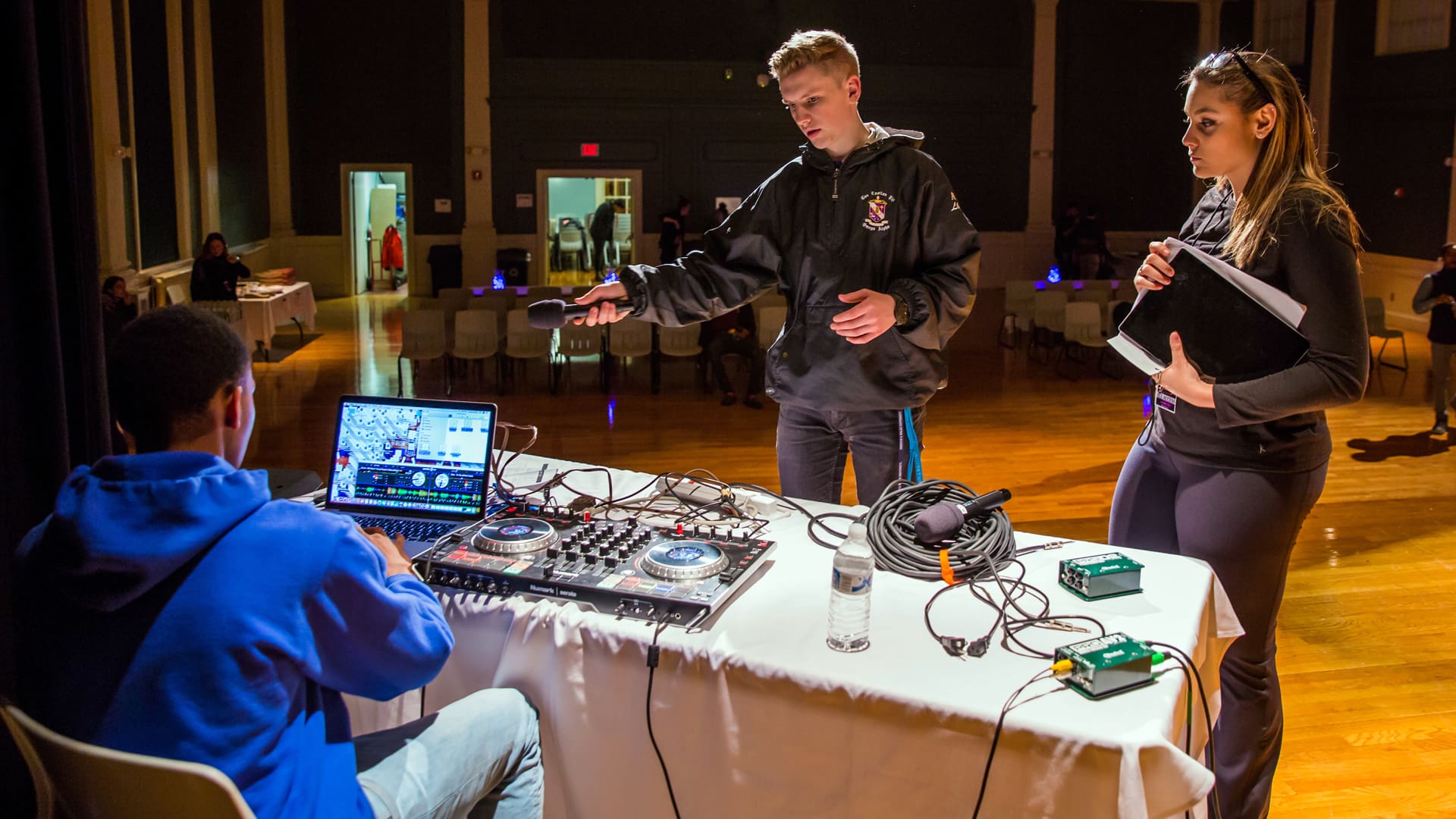 A concert setup at JWU. 