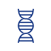 A blue icon of a string of DNA