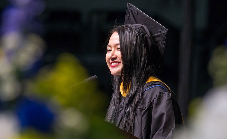 Thu “Aimee” Dinh Minh Tran at Commencement Thu “Aimee” Dinh Minh Tran at Commencement