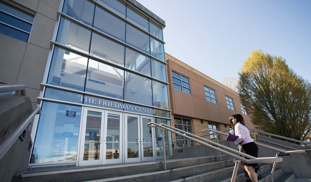 Main entrance of the Friedman Center