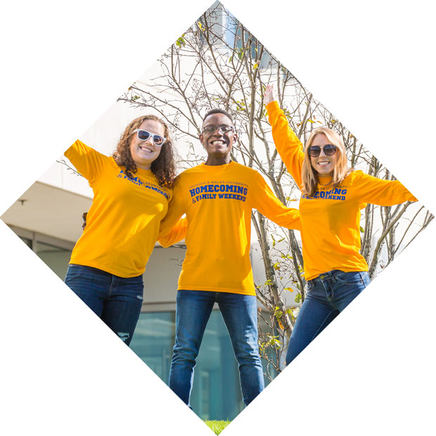 Students smiling for a photo