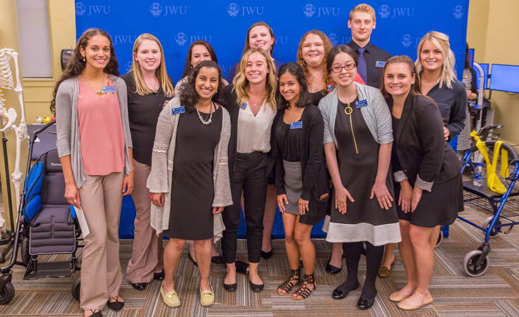 group of JWU OTD students posing together