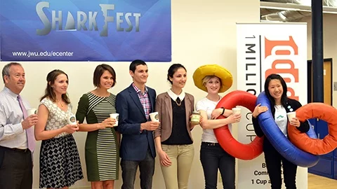 John Robitaille, Stephanie Caress, Taylor Brown, Luis Rivera, Rebecca Giambarresi, Maeve Jopson + Cynthia Poon at the 1MC kickoff