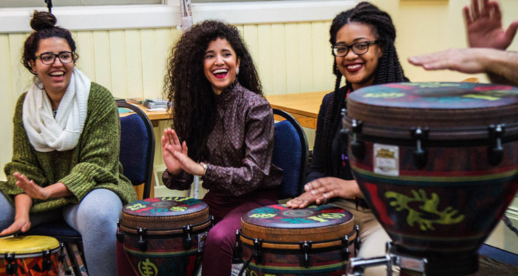 Kwanzaa drum circle.