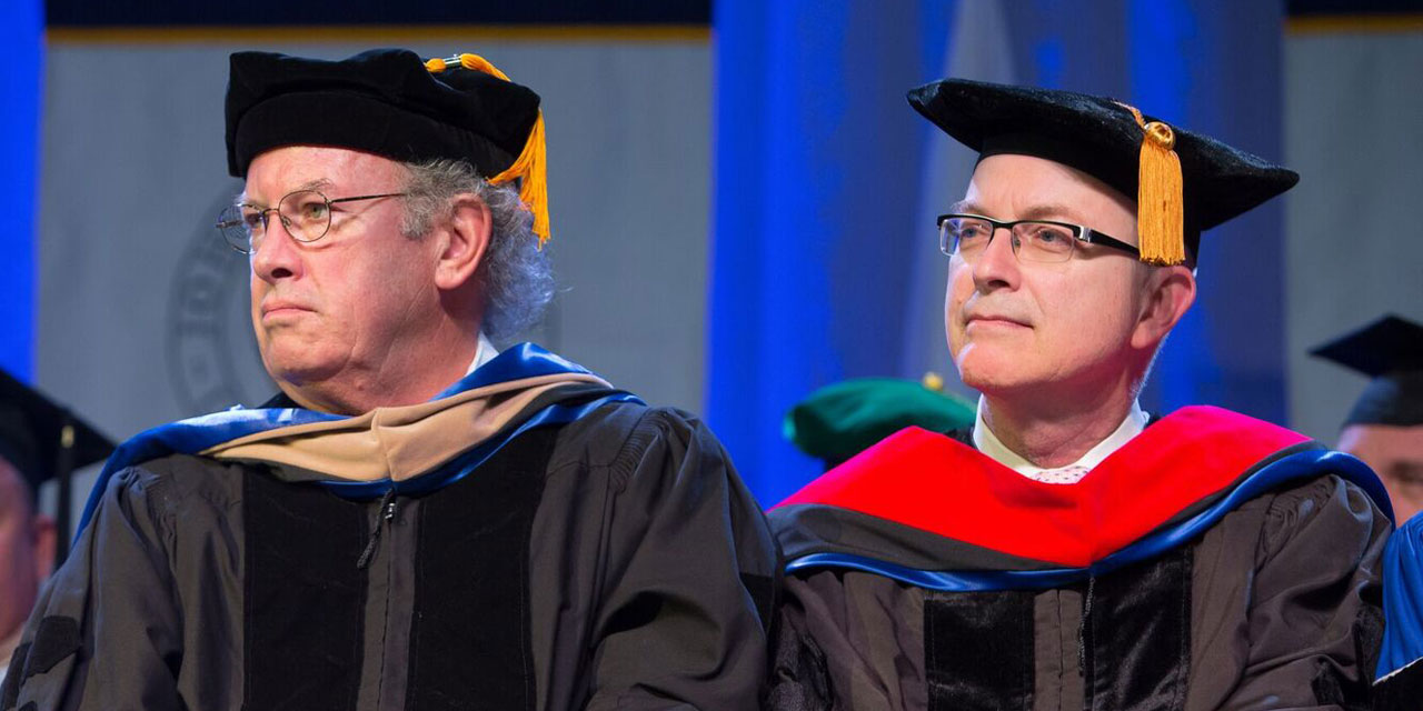 Honorary degree recipients Steven J. McCarthy and William H. Yosses.