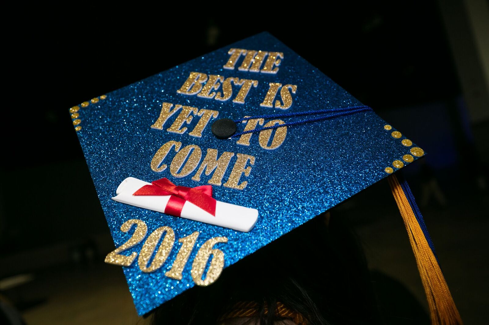 Grad mortarboard best yet to come.