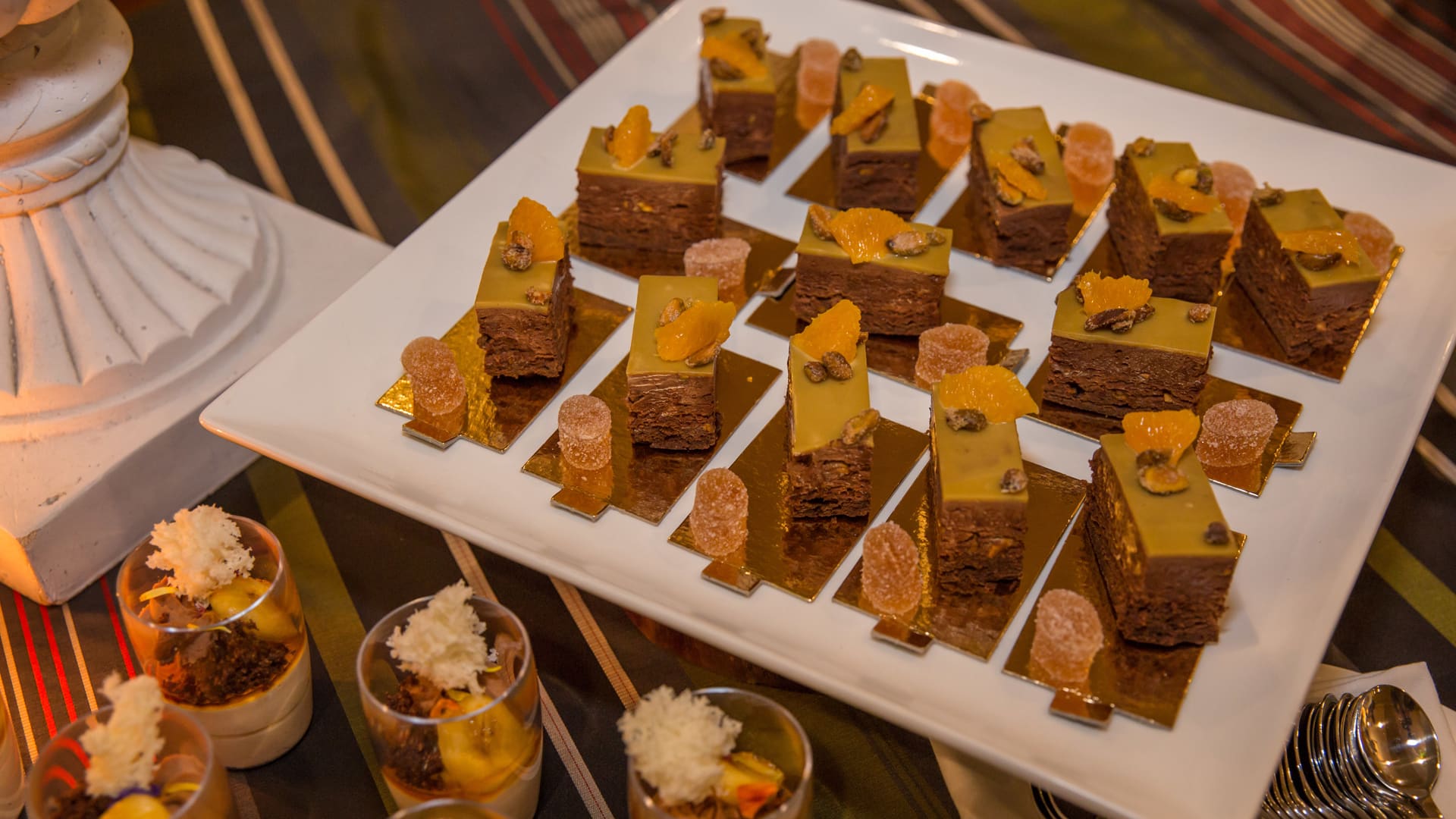 Desserts at the Autry dinner, JWU Providence.