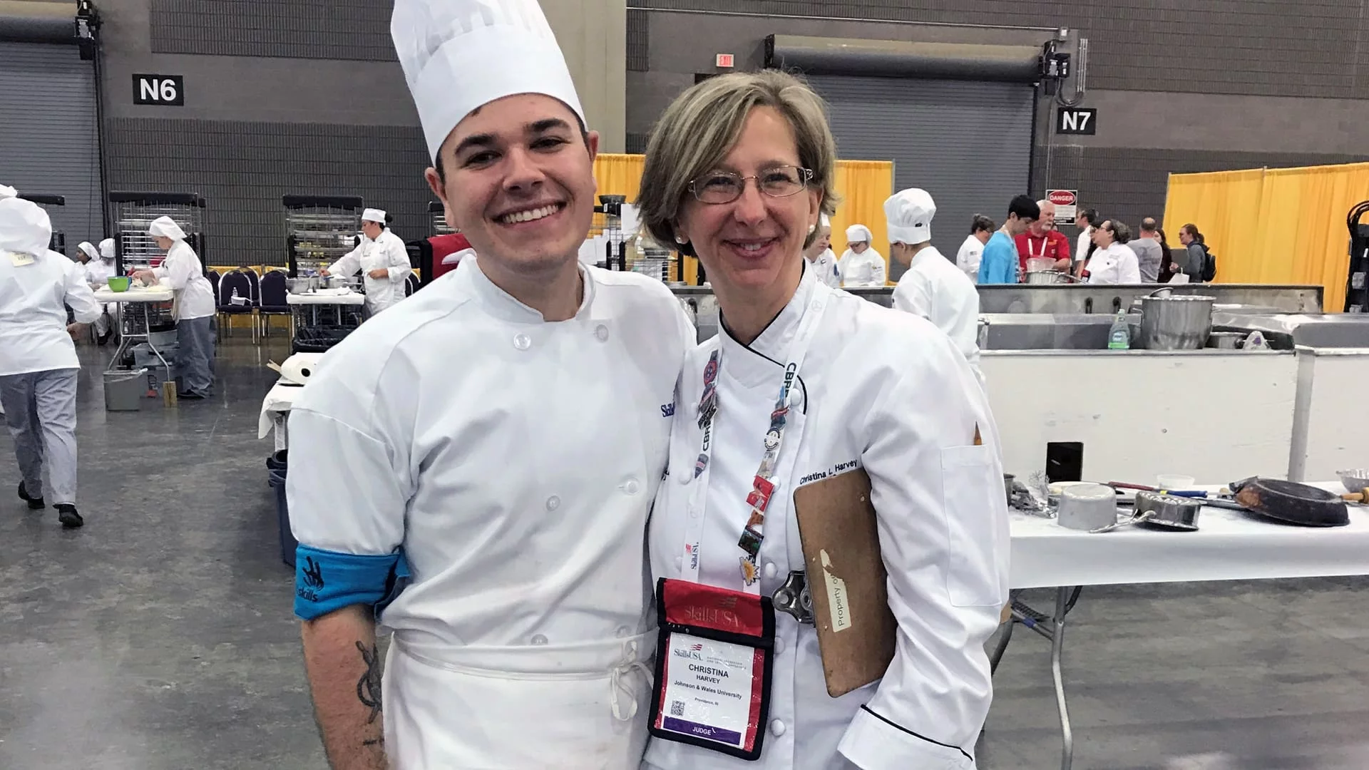 Daylan Torres and Chef Harvey at the 2018 SkillsUSA Qualifiers