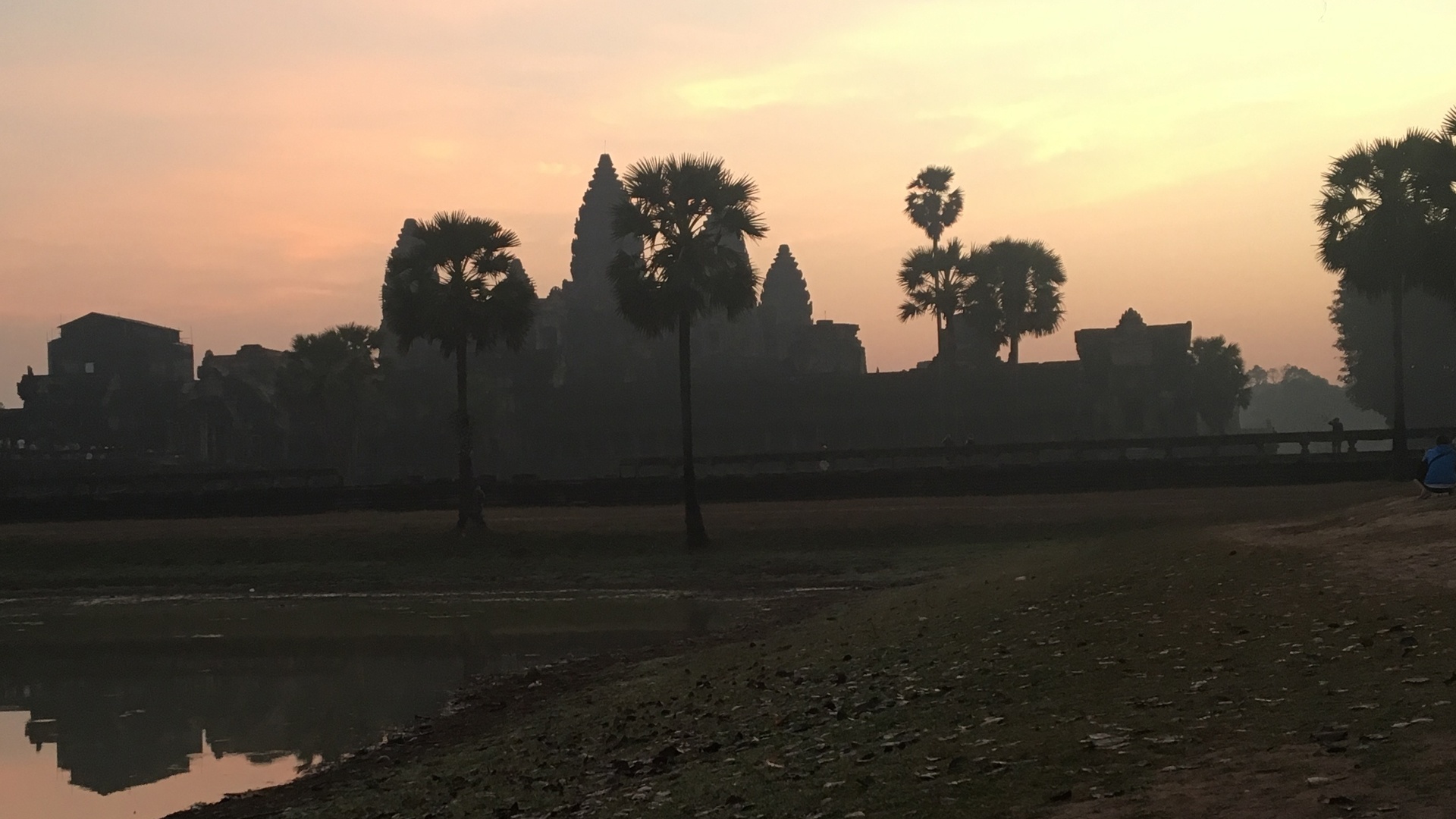 Sunset in Cambodia.