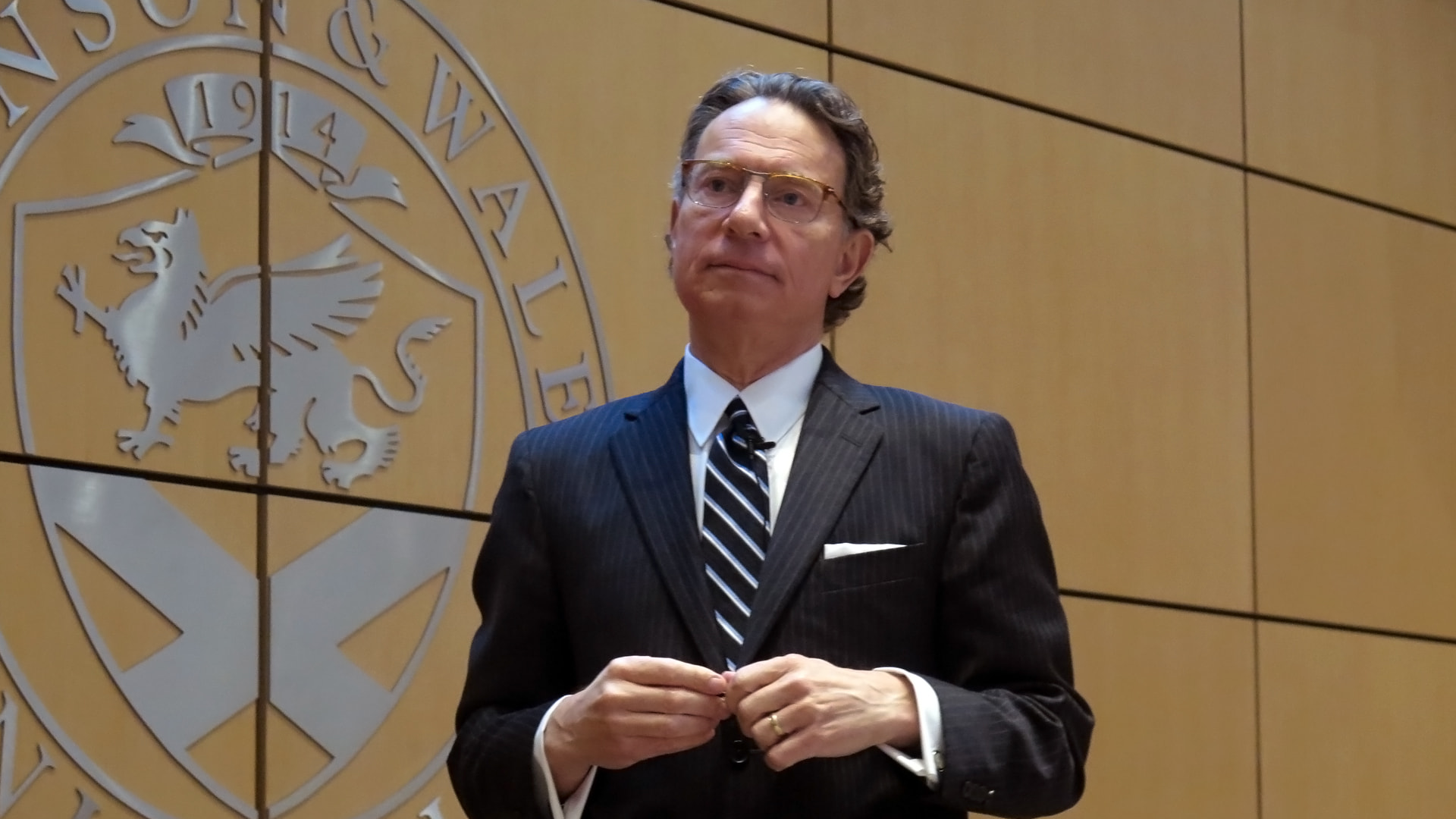 Foundation for the Carolinas CEO Michael Marsicano speaks to JWU students about the career-defining battle he fought over bringing the Pulitzer Prize-winning play, “Angels in America” to Charlotte.