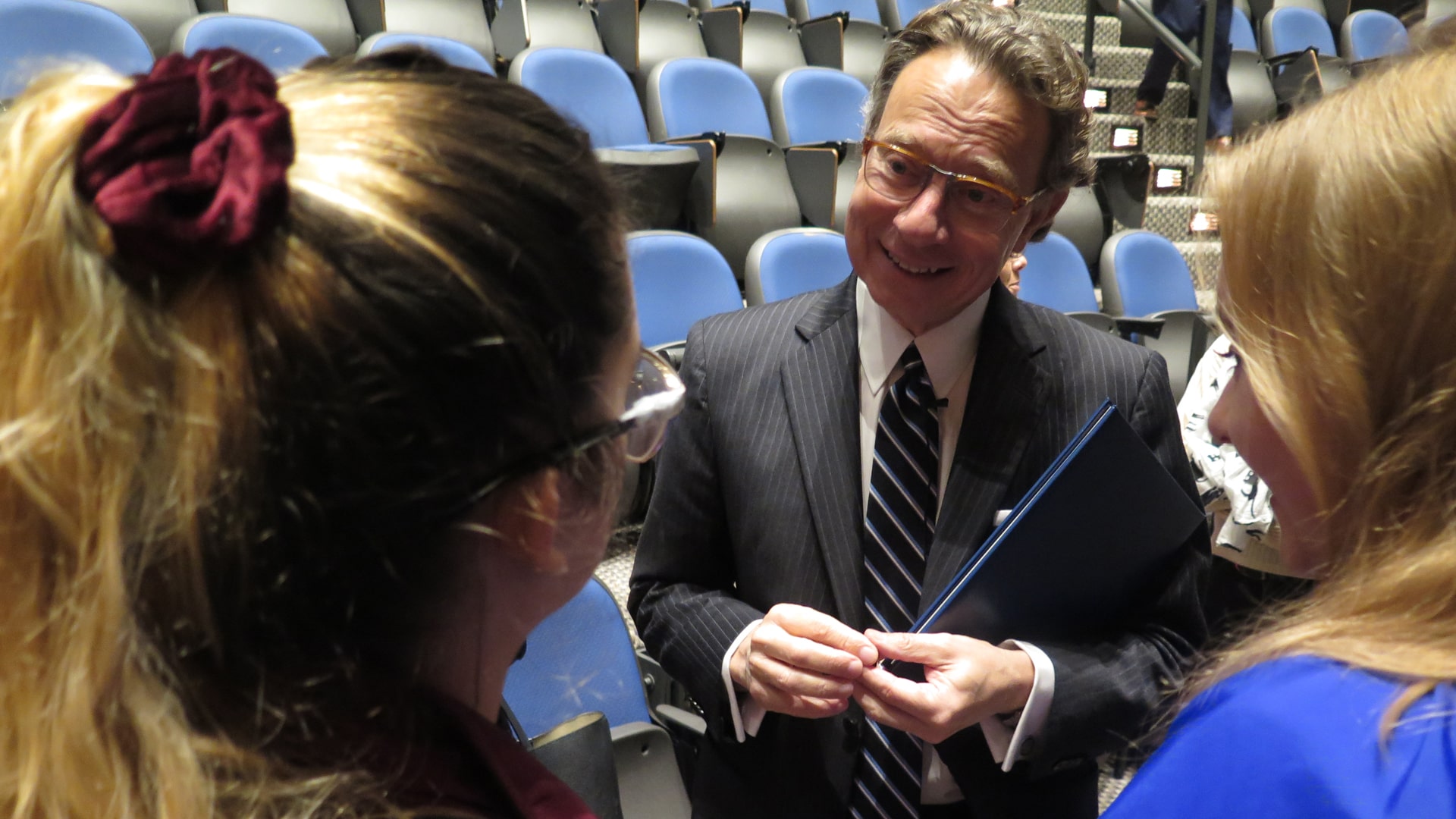 Foundation for the Carolinas CEO Michael Marsicano speaks to JWU students about the career-defining battle he fought over bringing the Pulitzer Prize-winning play, “Angels in America” to Charlotte.