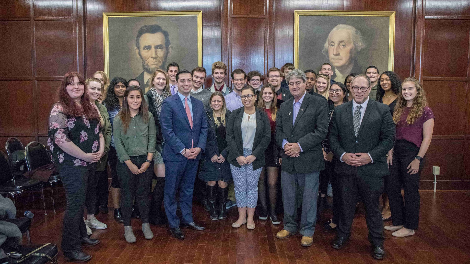 Students posing for a photo