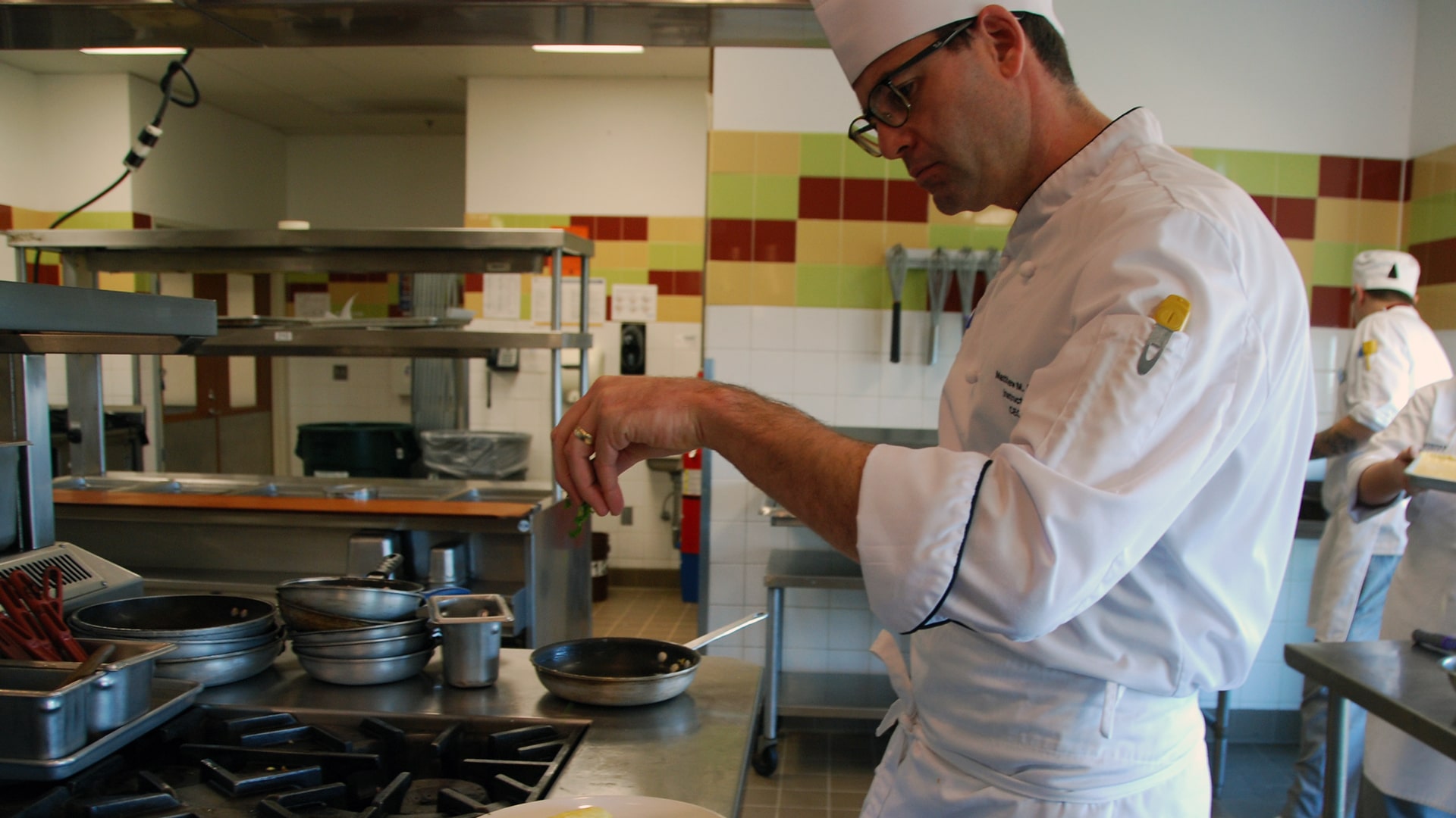 Chef Matthew Britt in the kitchen