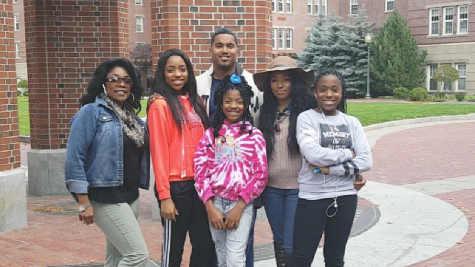Corbin Family:  (L-R) Kimberly, Shawn, Sloane, Sydney, Samantha, and Terrance in back.