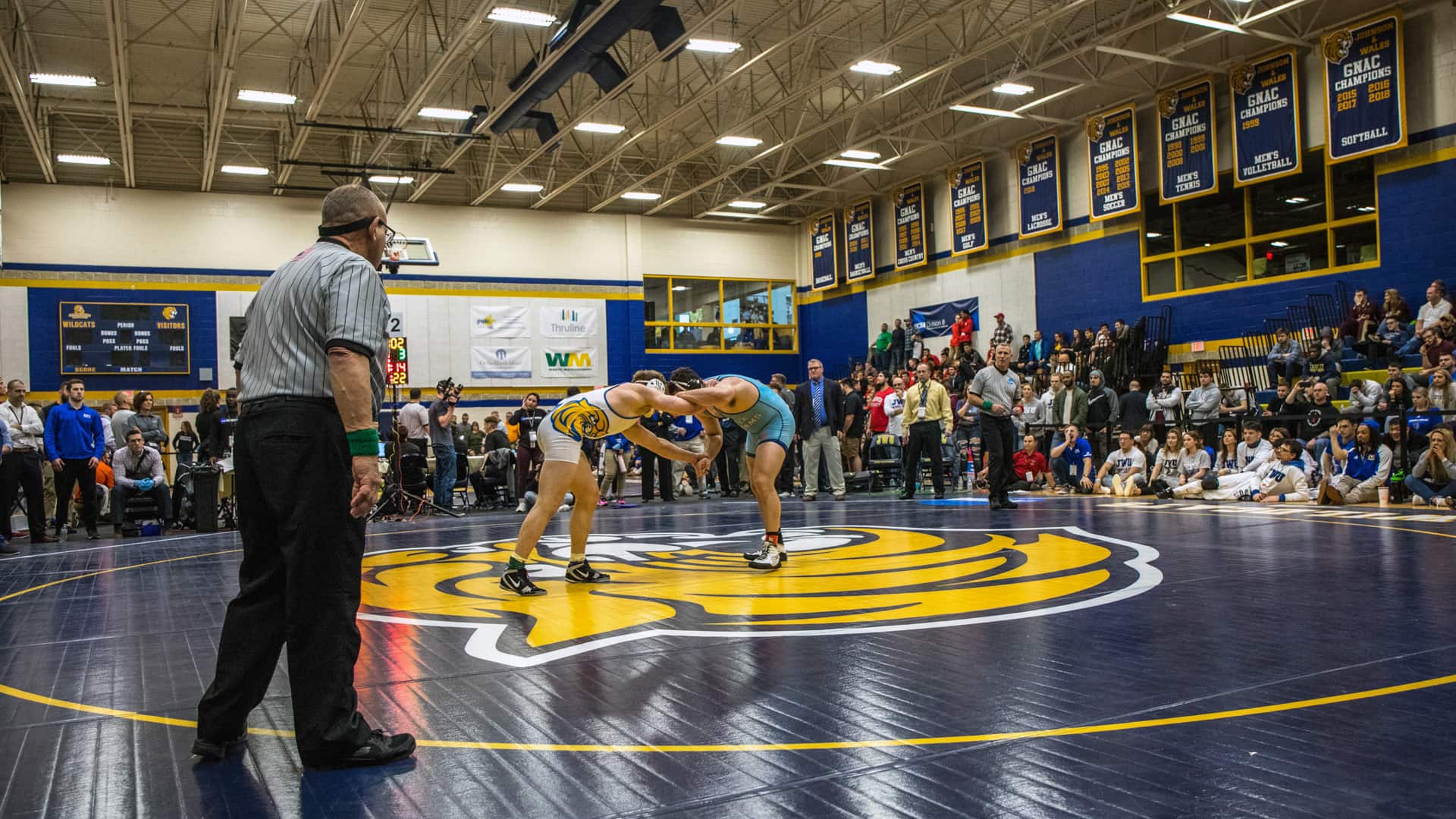 A packed house for this past weekend’s NCAA D3 Regionals, held at JWU’s Providence Campus.
