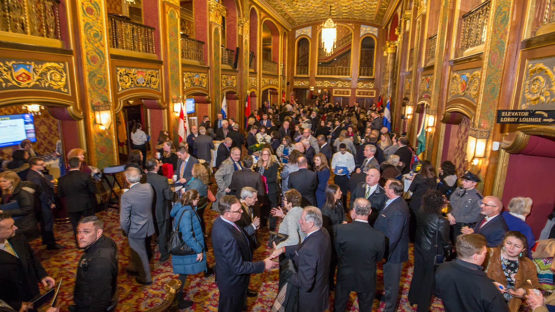 Image of the reception after the ceremony.