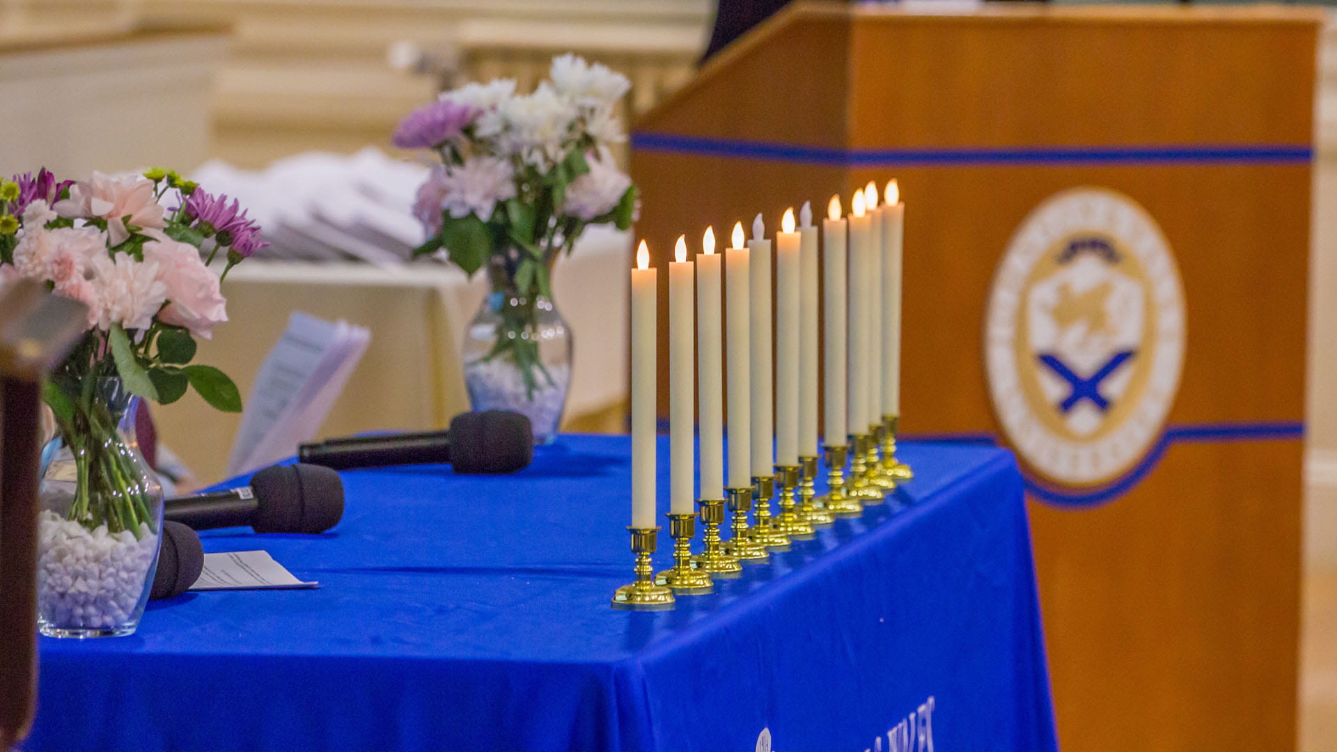 UPE ceremony candles.