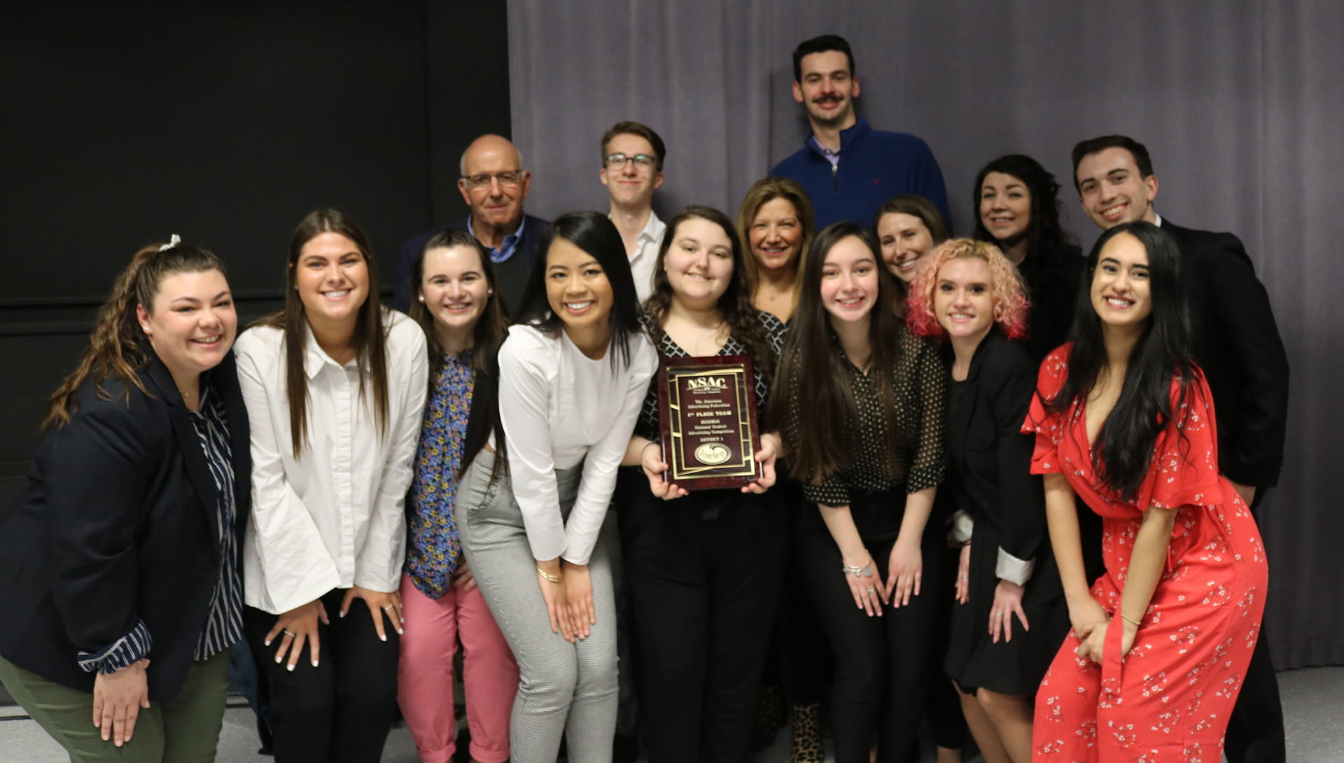 JWU's ADTEAM after winning the NSAC District championship in 2018.