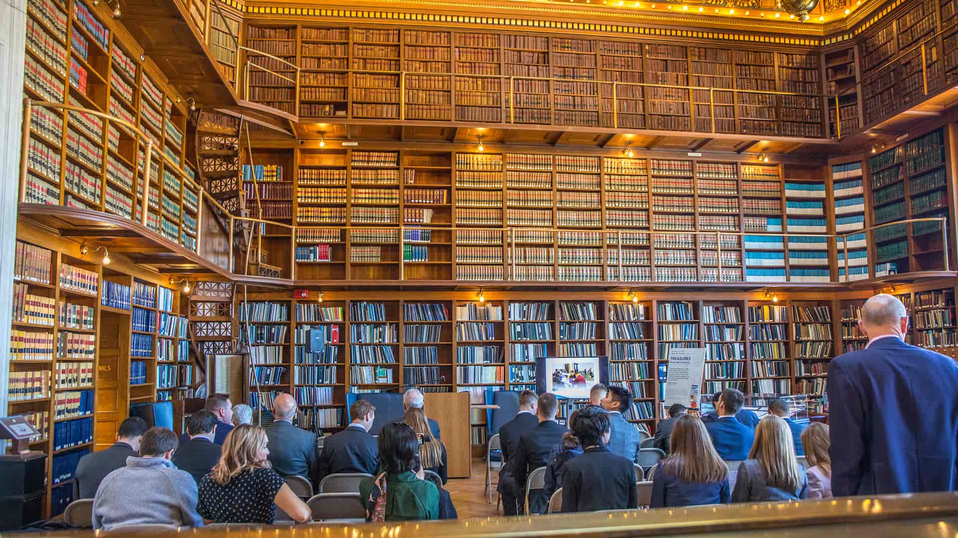 Students at the library.