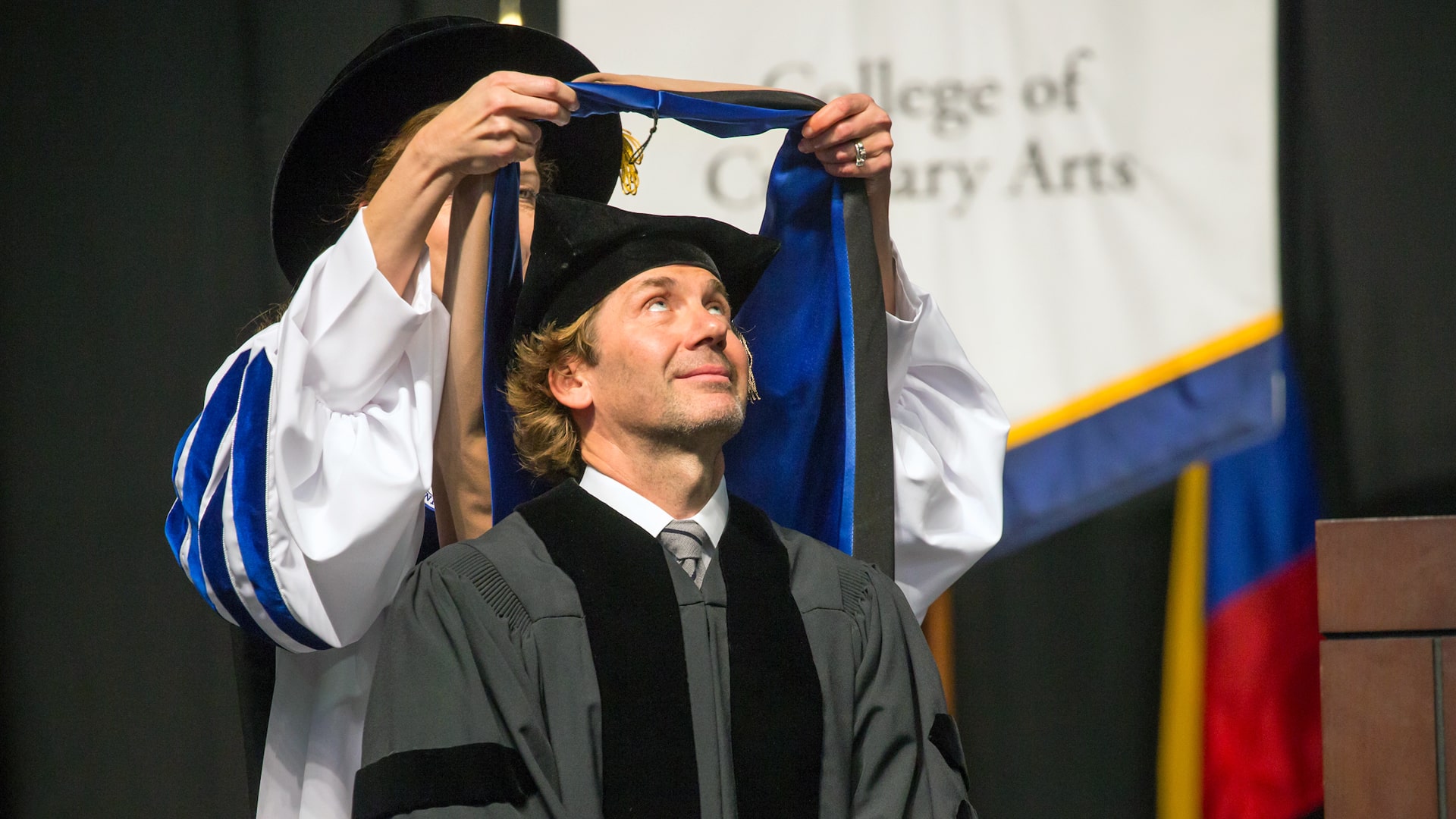 Chef Mehmet Gürs '93, '19 Hon. at 2019 JWU Providence Commencement
