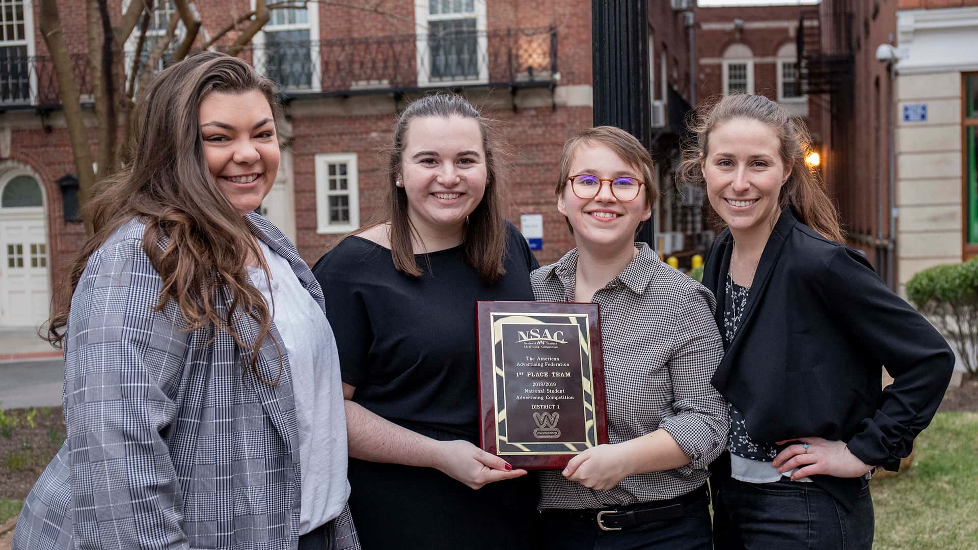 Presenters Bianca Carangelo, Michaela Doonan, Sydney Gray and Emma Ruben.