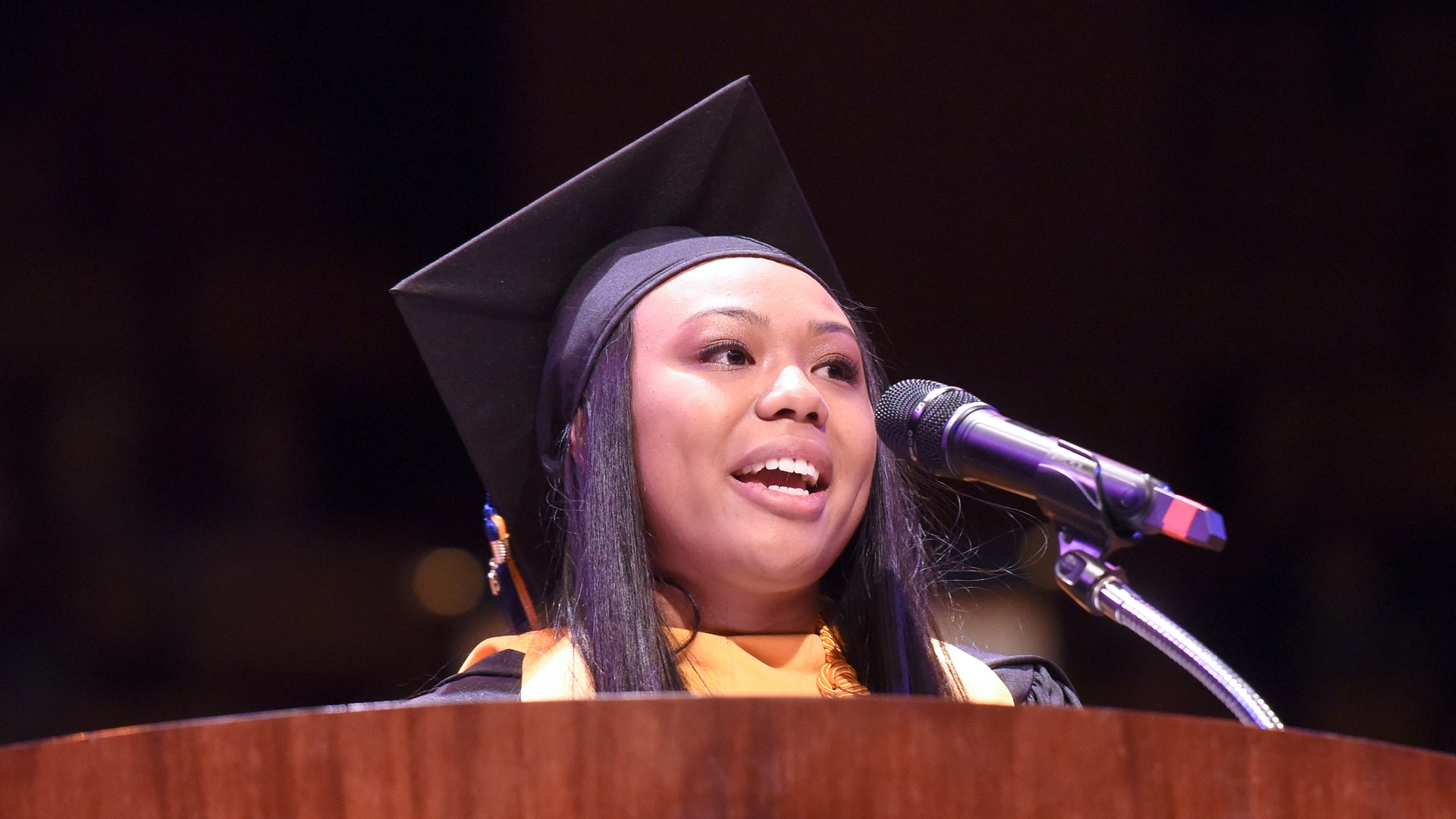 2019 Denver commencement student speaker Asianna Harris.