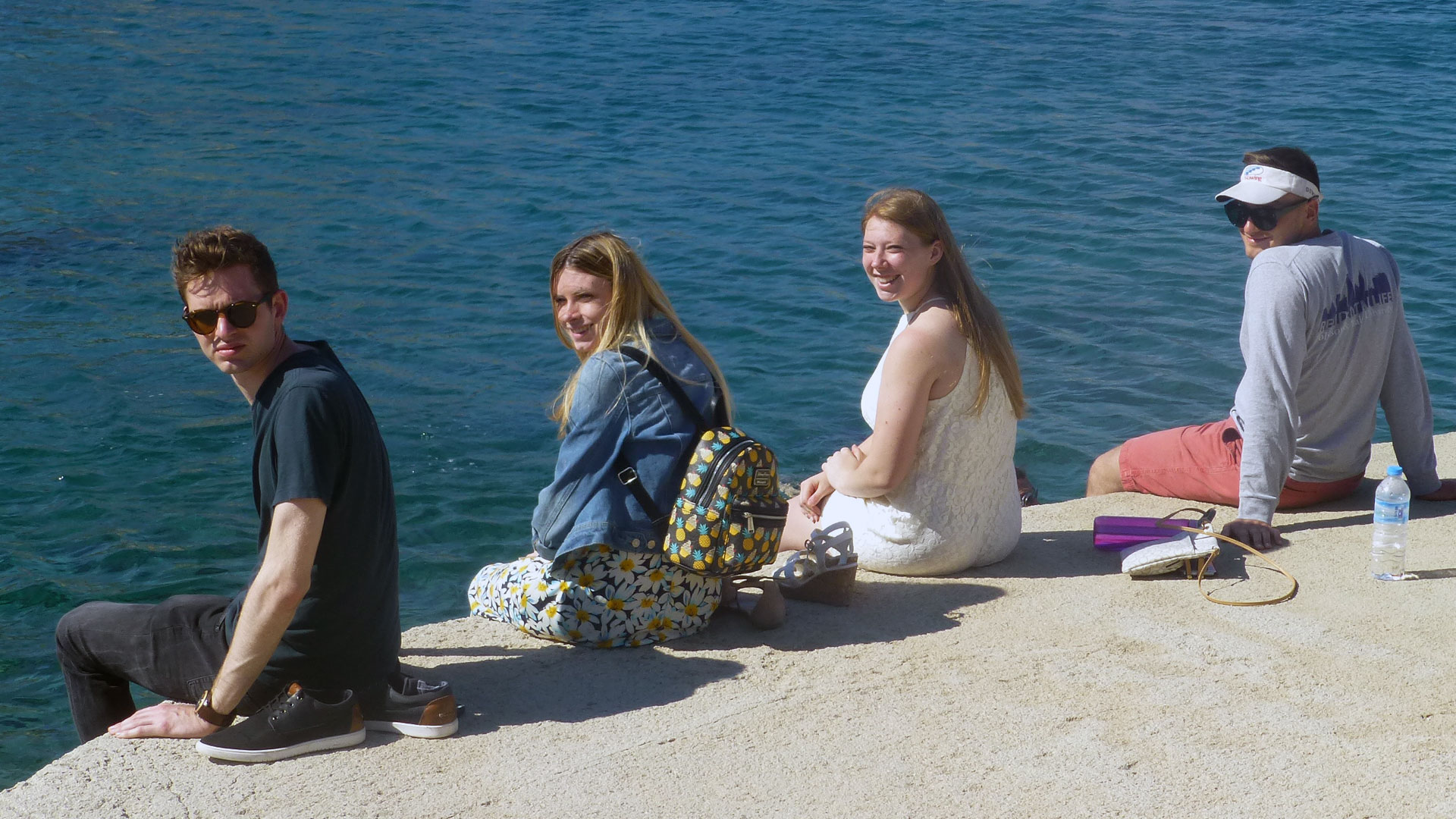 Students enjoy Kalithea spa, Kallithea built by Italians in 1920 when they ruled Rhodes