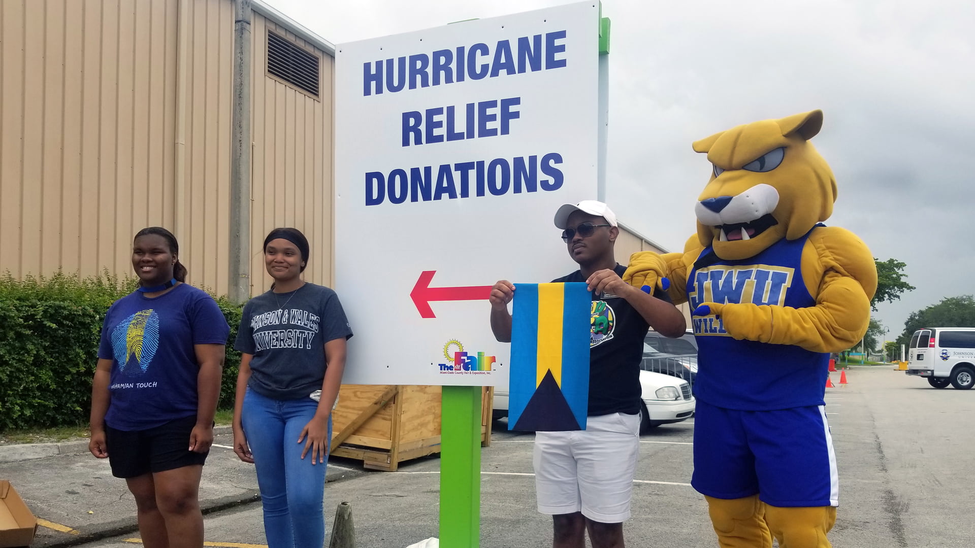 Volunteers worked to make sure donations got to their destination.
