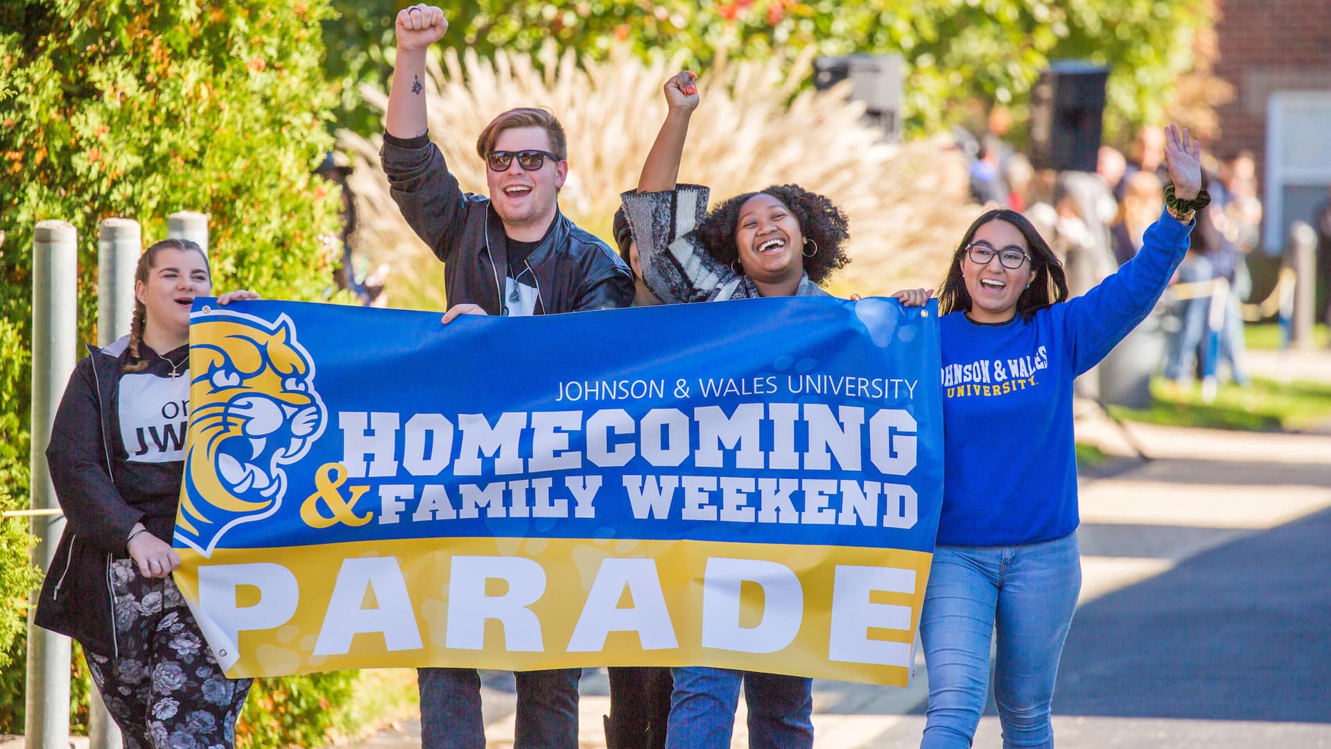 Heading up the Family Weekend Parade