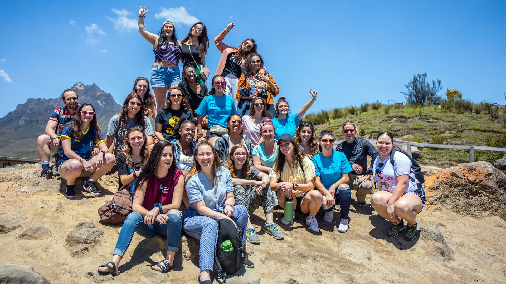 Students on top of the world in Ecuador
