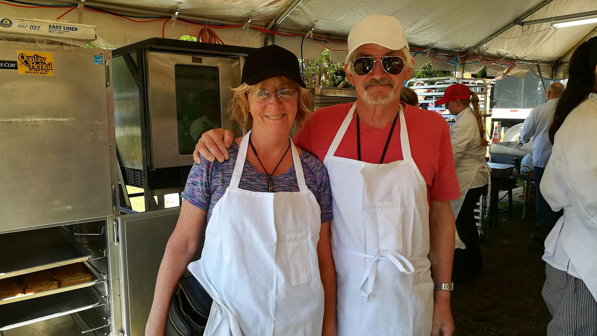 Palliser and her husband, Leo, at Operation Standown