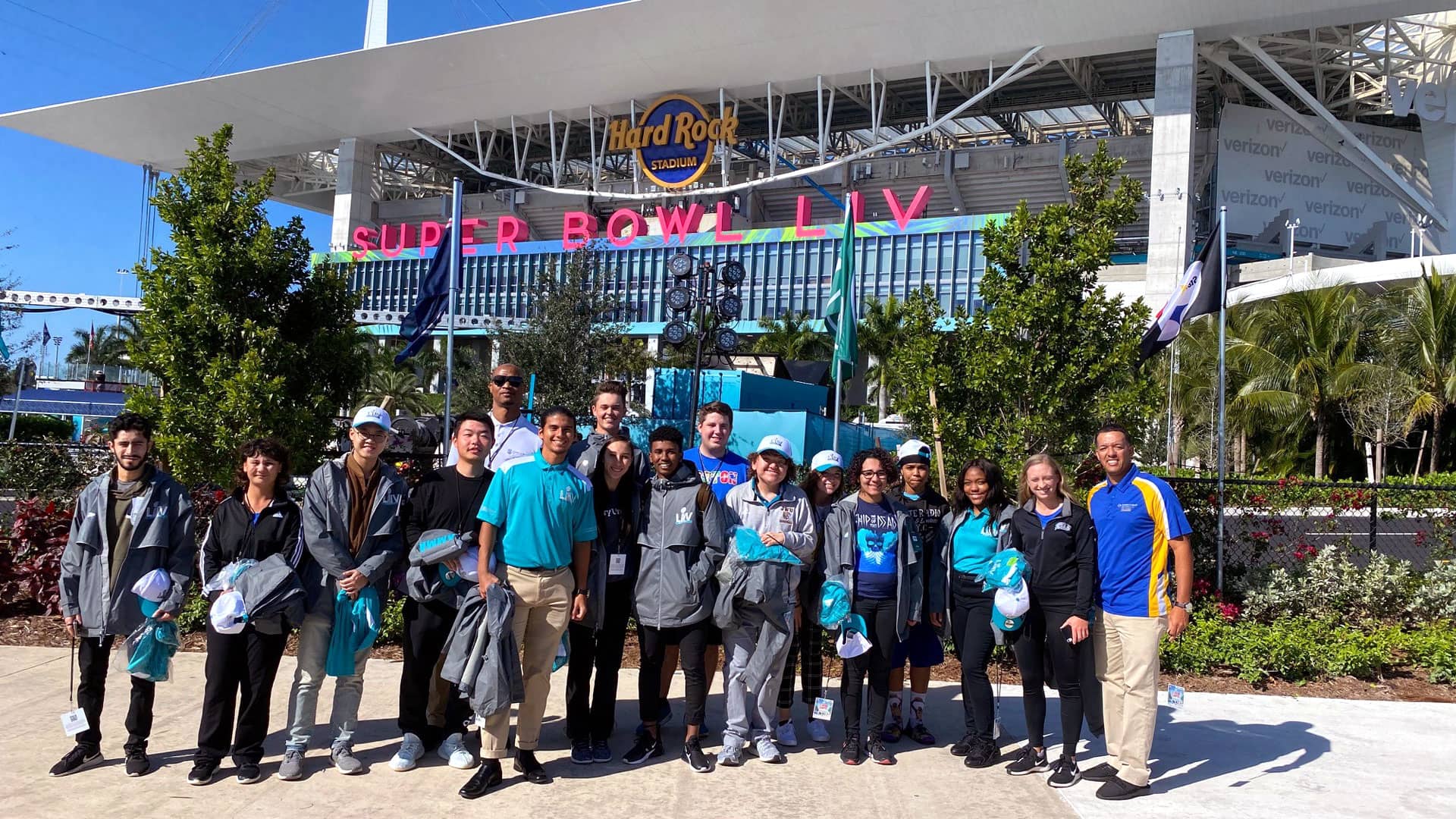 NMI JWU SEEM Volunteers (large group) at Super Bowl LIV