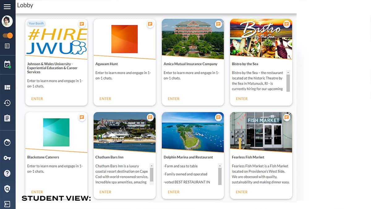 JWU EE&amp;CS Virtual Job Fair Dashboard