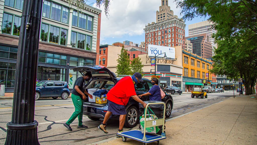 Unloading the Car for Move-in