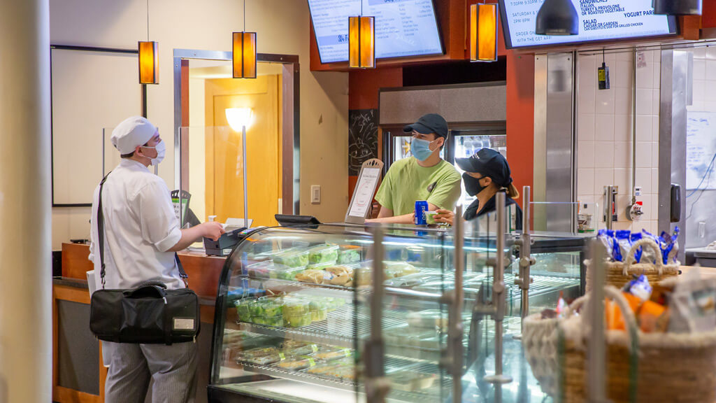  JWU students in updated dining center 