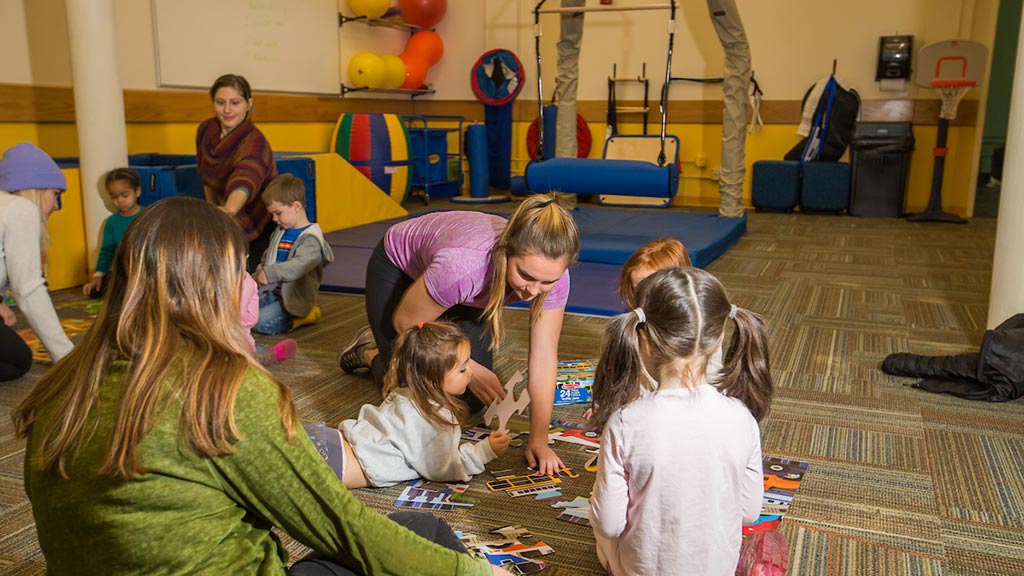 OTD student working with children 