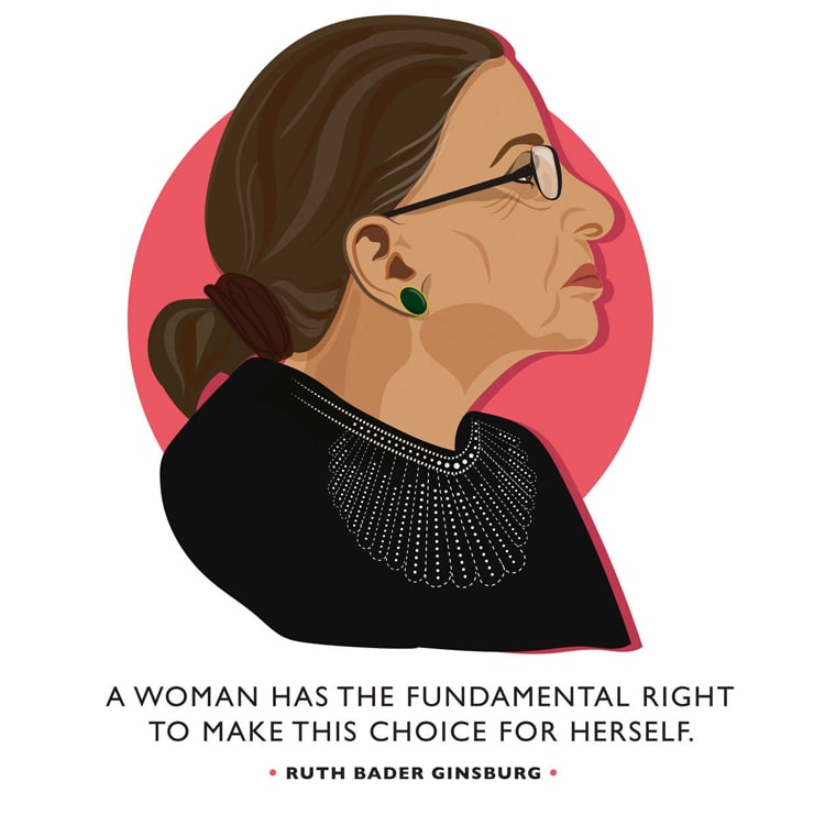 Jimenez-Elliot’s portrait of Supreme Court Justice Ruth Bader Ginsburg was featured in The Washington Post.