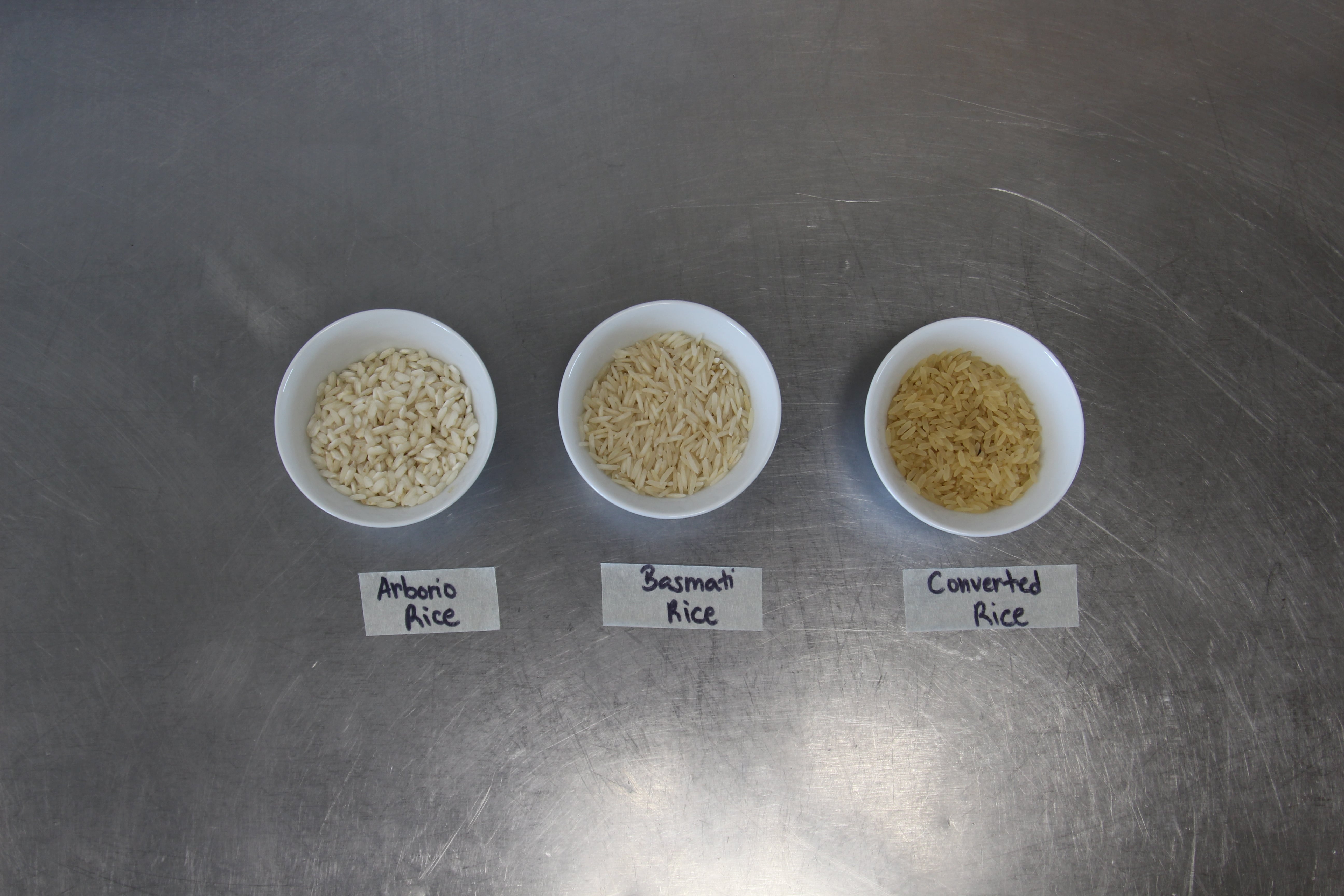 Three types of rice