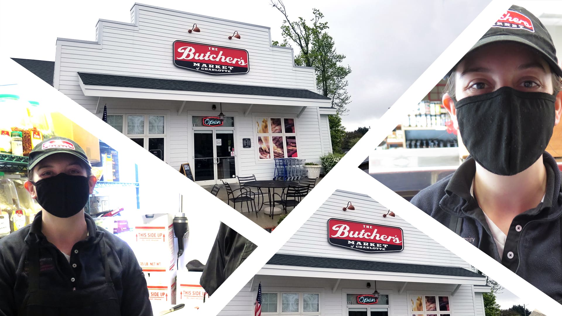 JWU Charlotte grad Kayla Weinstein '20 on the job at the Butcher’s Market in South Charlotte.