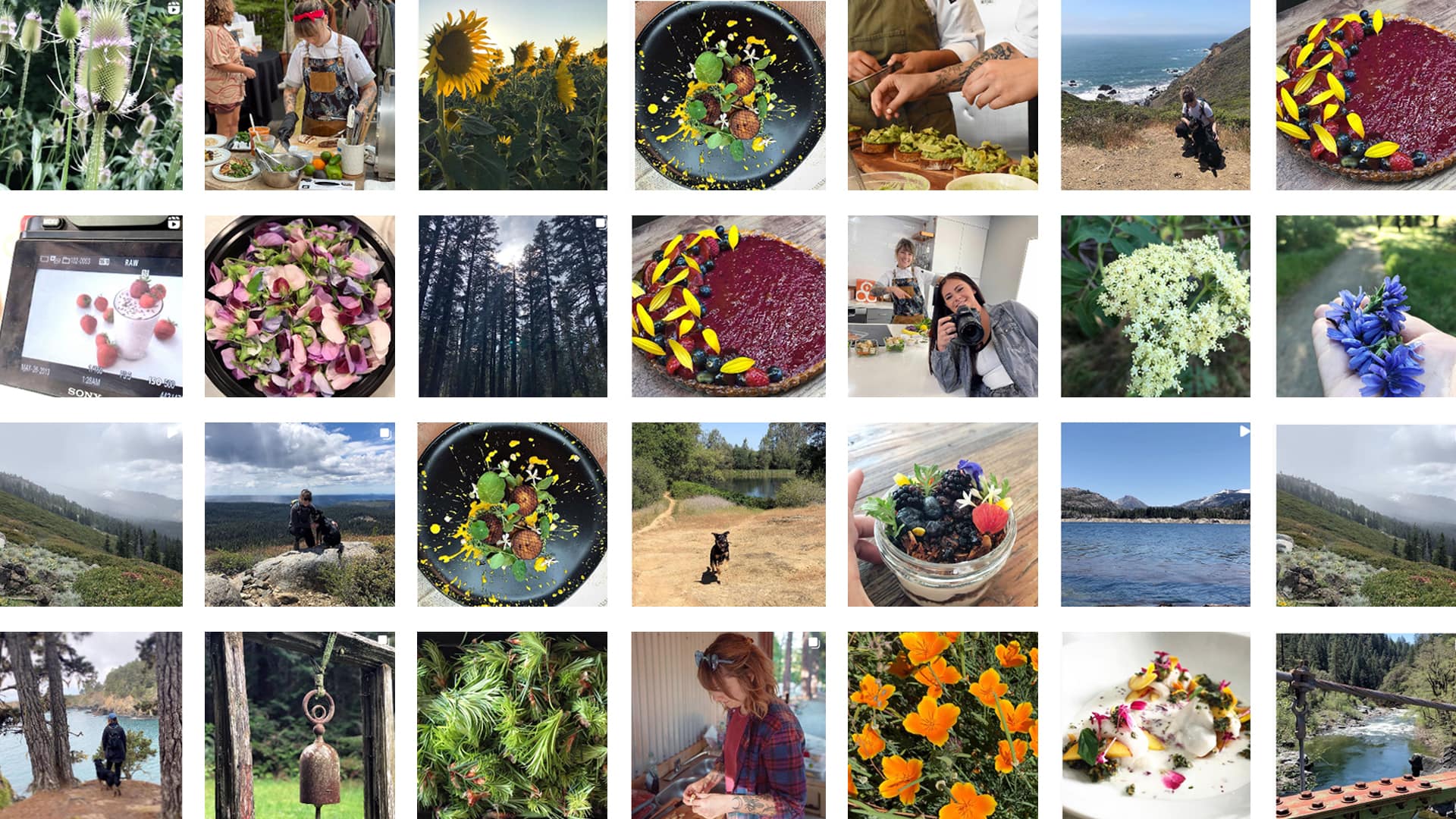 Chef Sky Hanka’s Instagram feed reflects her interest in eating mindfully and exploring the great outdoors. 