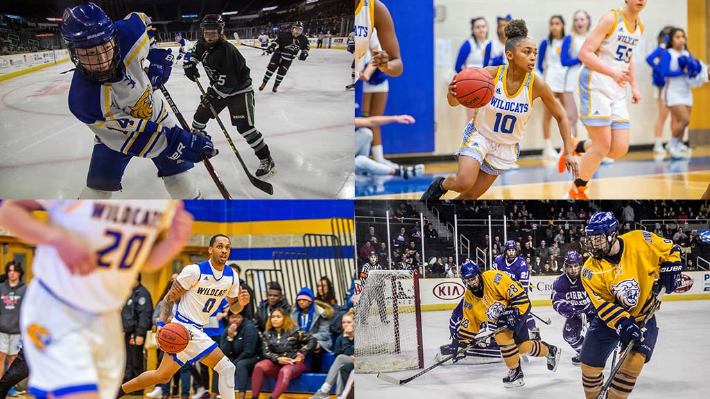 JWU winter sports collage